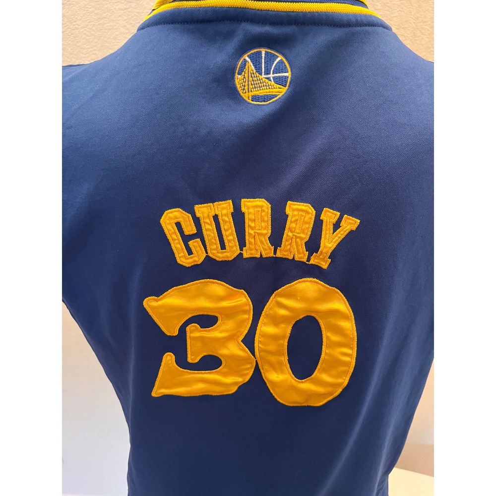 Stephen Curry Golden State Warriors Jersey Stitched Blue Sports Sz 2XL Fits S M
